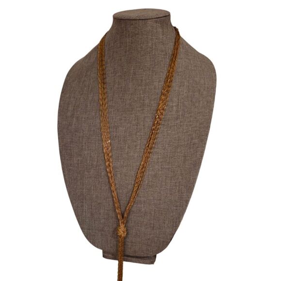 Gold-tone Multi-strand Statement Necklace - Picture 10 of 12